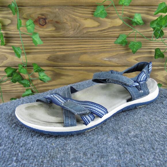Earth Women's Savoy Sarena Ankle Strap Blue Leather Sz 10 Medium Used 2025 - Picture 1 of 6